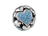 SilveRado™ BM022-3 Bling Focal-Love Hearts Blue