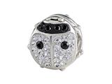 SilveRado™ BM033-2-0 Bling Lady Bird White Bead / Charm