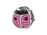 SilveRado™ BM033-2-0 Bling Lady Bird Pink Pandora Compatible Bead / Charm
