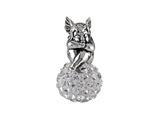 SilveRado™ BM038-1 Bling Angel Bling White Bead / Charm