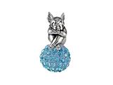 SilveRado™ BM038-3 Bling Angel Bling Blue Pandora Compatible Bead / Charm