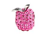 SilveRado™ BM049-2 Bling Apple of My Eye Pink Pandora Compatible Bead / Charm