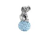 SilveRado™ BM050-3 Bling Elephant Bling Blue Bead / Charm