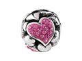 SilveRado™ BM022-2 Bling Focal-Love Hearts Pink