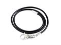 SilveRado™ LC004-45 Leather Black 3.0mm 17.75 inches  Pandora Compatible Bead Necklace