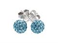 SilveRado™ RSR018-3 Earrings Bling Bling Blue Bead / Charm