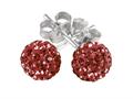 SilveRado™ RSR018-6 Earrings Bling Bling Red Pandora Compatible Bead / Charm