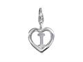 SilveRado™ VR028 Verado Sterling Silver Letter I Pandora Compatible Bead / Charm with Lobster Clasp