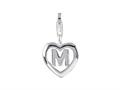 SilveRado™ VR032 Verado Sterling Silver Letter M Bead / Charm with Lobster Clasp