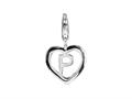 SilveRado™ VR035 Verado Sterling Silver Letter P Bead / Charm with Lobster Clasp