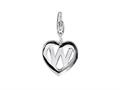 SilveRado™ VR042 Verado Sterling Silver Letter W Pandora Compatible Bead / Charm with Lobster Clasp