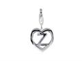 SilveRado™ VR045 Verado Sterling Silver Letter Z Bead / Charm with Lobster Clasp