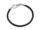 SilveRado™ LC002-20 Leather Black 3.0mm 7.9 inces Pandora Compatible Bead Bracelet