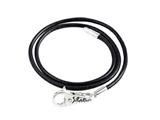 SilveRado™ LC004-45 Leather Black 3.0mm 17.75 inches  Pandora Compatible Bead Necklace