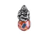 SilveRado™ MAU012 Murano Glass/Sterling Silver Happy Buddha Bead / Charm
