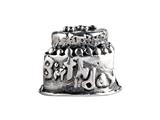 SilveRado™ MAU027 Sterling Silver Birthday Cake Pandora Compatible Bead / Charm