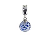 SilveRado™ MMD009 Murano Glass Dangle Ball Spring Water Bead / Charm
