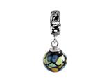 SilveRado™ MMD010 Murano Glass Dangle Ball Moon Dance Bead / Charm