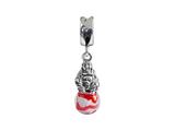 SilveRado™ MMD025 Murano Glass Dangle Ball Peaceful Buddha Bead / Charm