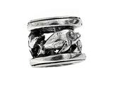 SilveRado™ MS073 Sterling Silver Two Dolphins Bead / Charm