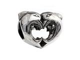 SilveRado™ MS094 Sterling Silver Dolphins in Love Bead / Charm