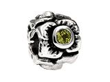 SilveRado™ MS155H-PD3 Sterling Silver Three Flowers Peridot August Bead / Charm