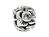 SilveRado™ MS155L-BT3 Sterling Silver Three Flowers Blue Topaz December Pandora Compatible Bead / Charm