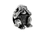 SilveRado™ MS191 Sterling Silver See no evil Bead / Charm