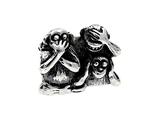 SilveRado™ MS193 Sterling Silver Three Monkeys Bead / Charm