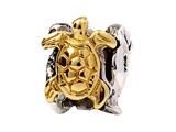 SilveRado™ MS276T Sterling Silver/Gold Turtle, Seal and Ray  Bead / Charm