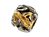 SilveRado™ MS430T Sterling Silver/Gold Sax Drum and Guitar Bead / Charm