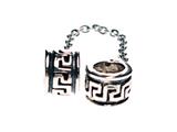 SilveRado™ MS476 Sterling Silver Greek Key Safety Chain Bead / Charm