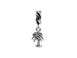SilveRado™ MS623 Sterling Silver Dangle Palm Tree Bead / Charm