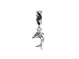SilveRado™ MS633 Sterling Silver Dangle Dolphin Bead / Charm