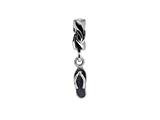 SilveRado™ MS634 Sterling Silver Dangle Sandal Bead / Charm