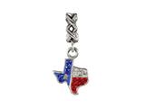 SilveRado™ MUS011 Bling Texas Flag Pandora Compatible Bead / Charm
