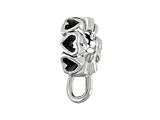 SilveRado™ MUS015 Verado Sterling Silver Heart Carrier Bead / Charm