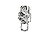 SilveRado™ MUS016 Verado Sterling Silver Flower and Leaf Carrier Bead / Charm