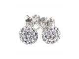 SilveRado™ RSR018-1 Earrings Bling Bling White Bead / Charm