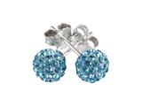 SilveRado™ RSR018-3 Earrings Bling Bling Blue Bead / Charm