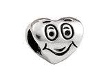 SilveRado™ SRK104 Sterling Silver Kidz Happy Heart Bead / Charm