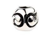 SilveRado™ SRM027 Sterling Silver Unisex Abstract Curves Bead / Charm