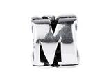 SilveRado™ SRM049 Sterling Silver Letter M Pandora Compatible Bead / Charm
