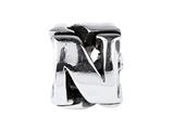 SilveRado™ SRM050 Sterling Silver Letter N Bead / Charm