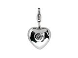 SilveRado™ VR004C-AQ2 Verado Sterling Silver Heart Aquamarine Mar Pandora Compatible Bead / Charm
