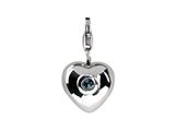 SilveRado™ VR004I-BS2 Verado Sterling Silver Heart Blue Sapphire Sept Pandora Compatible Bead / Charm
