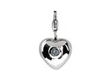 SilveRado™ VR004L-BT2 Verado Sterling Silver Heart Blue Topaz DEC Pandora Compatible Bead / Charm