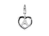 SilveRado™ VR020 Verado Sterling Silver Letter A Bead / Charm with Lobster Clasp