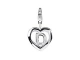 SilveRado™ VR023 Verado Sterling Silver Letter D Bead / Charm with Lobster Clasp