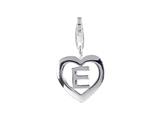 SilveRado™ VR024 Verado Sterling Silver Letter E Bead / Charm with Lobster Clasp